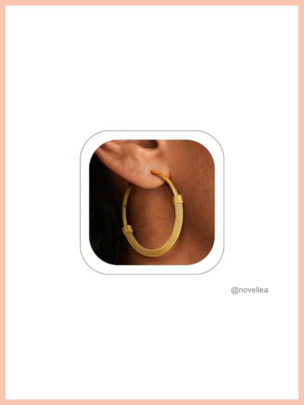 14K Gold Plated Stainless Steel Hoop Earrings for Women